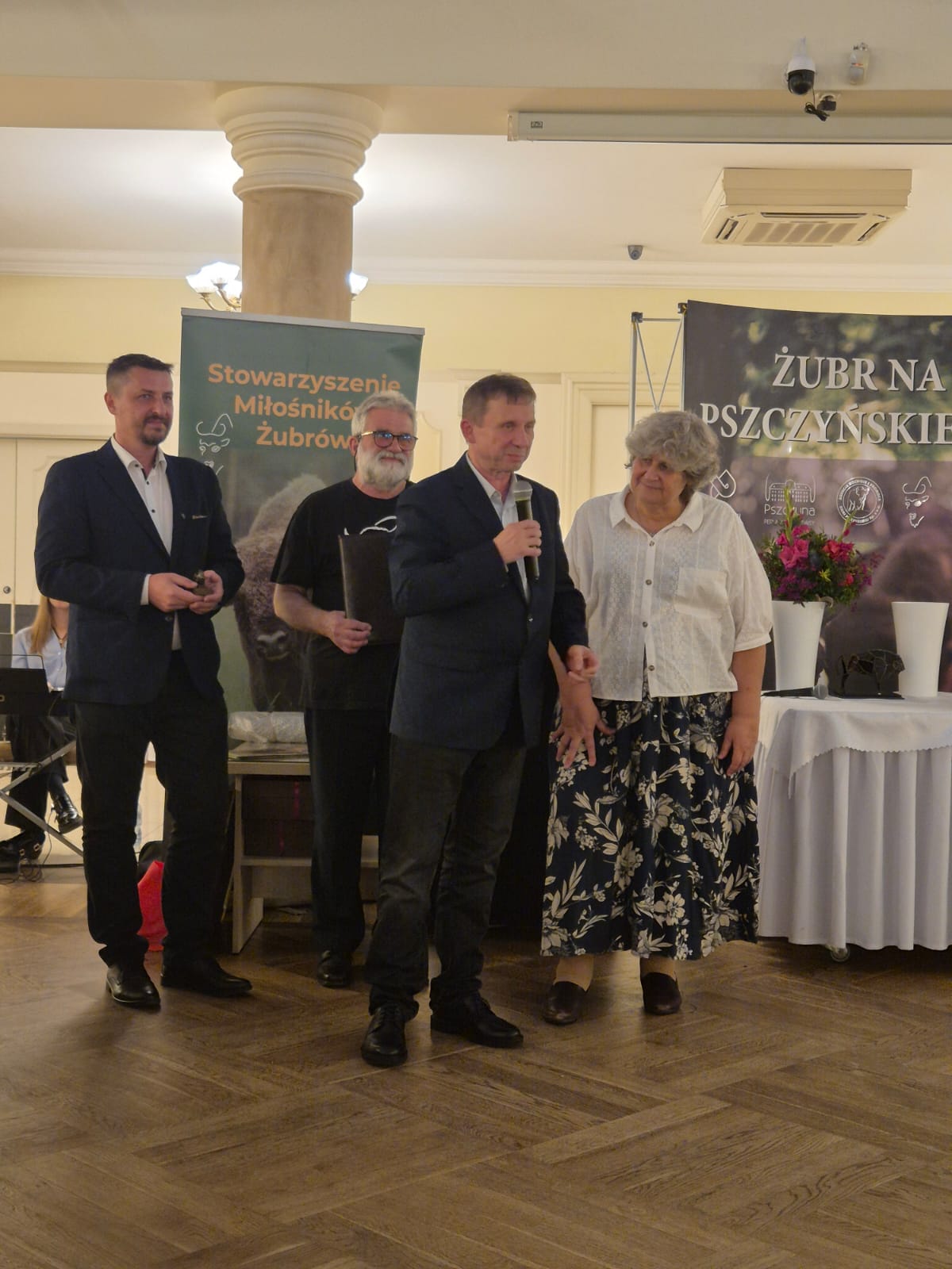 Profesor Krzysztof Anusz, SGGW, podczas uroczystości wręczenia nagrody Miłośnik Żubra
